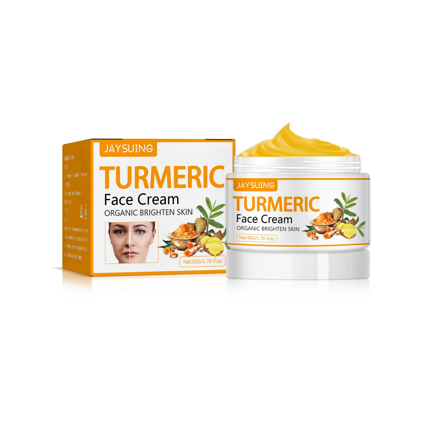 Turmeric Firming & Beautifying Cream Fades Wrinkles & Firms Face Brightens Skin Tone Anti-Aging Cream